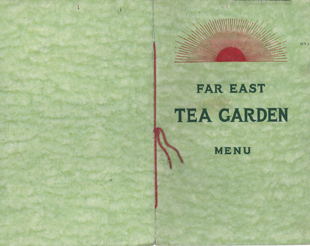1922 Menu From Far East Tea Garden Washington D C Chinese