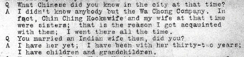 excerpt from George Harman 1907 interrogation